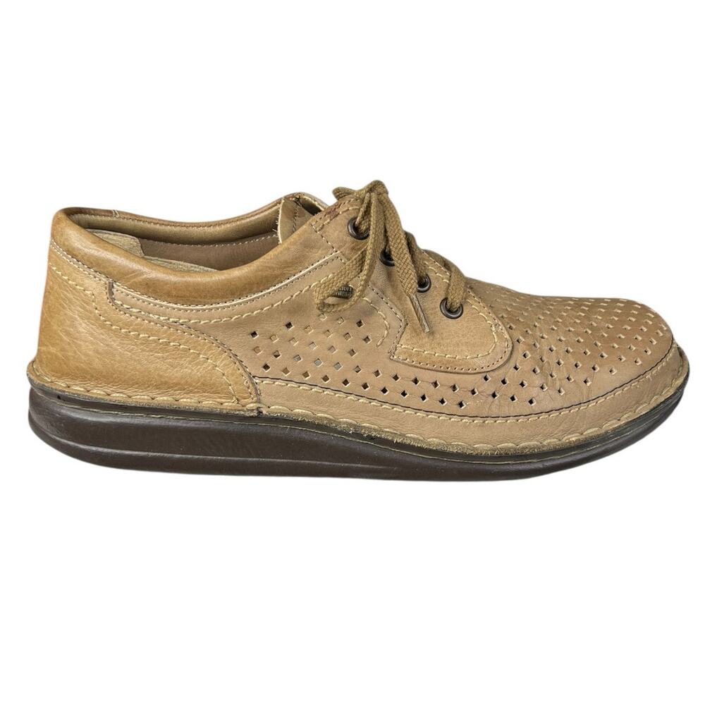 Finn Comfort Men’s Baden Brown Leather Perforated Lace Up Shoe Size 39 US 6/6.5
